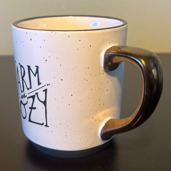 THRESHOLD Warm and Cozy White Speckled Stoneware Mug ~ Hygge Style - Picture 3 of 11